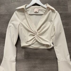 Cinq a Sept McKenna twist front crop top